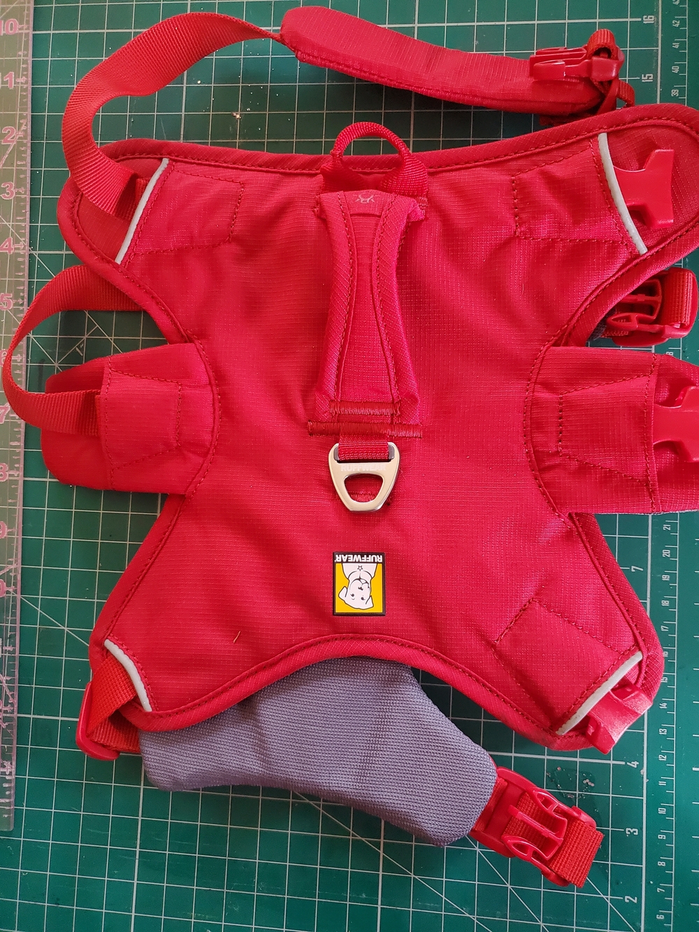 RuffWear Red Dog Harness with Front Metal D-Ring